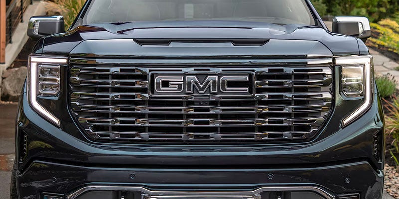 Showing GMC logo front of Sierra 1500